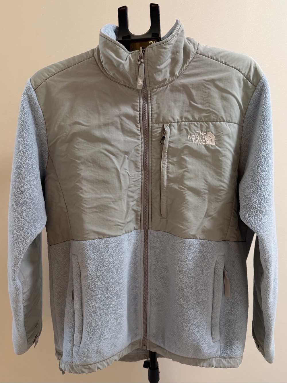 The North Face Women’s Denali Polartec Fleece Jacket Light Blue & Gray Size XL